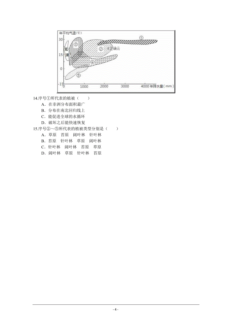 河南省辉县市一中2018-2019学年高二上学期第二次阶段性考试地理---精校 Word版含答案_第4页