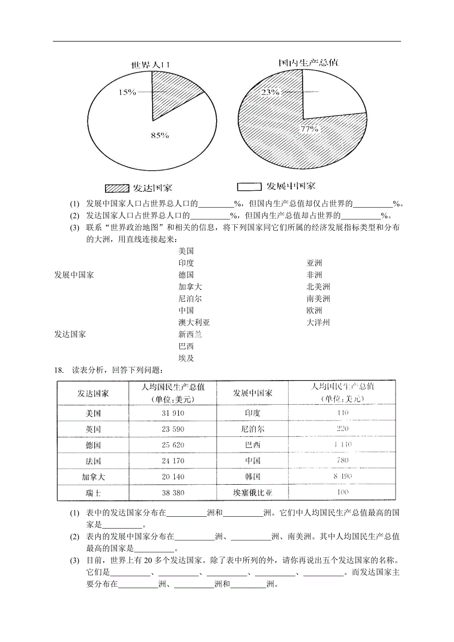 《发展与合作》同步练习1（人教新课标七年级上）_第3页