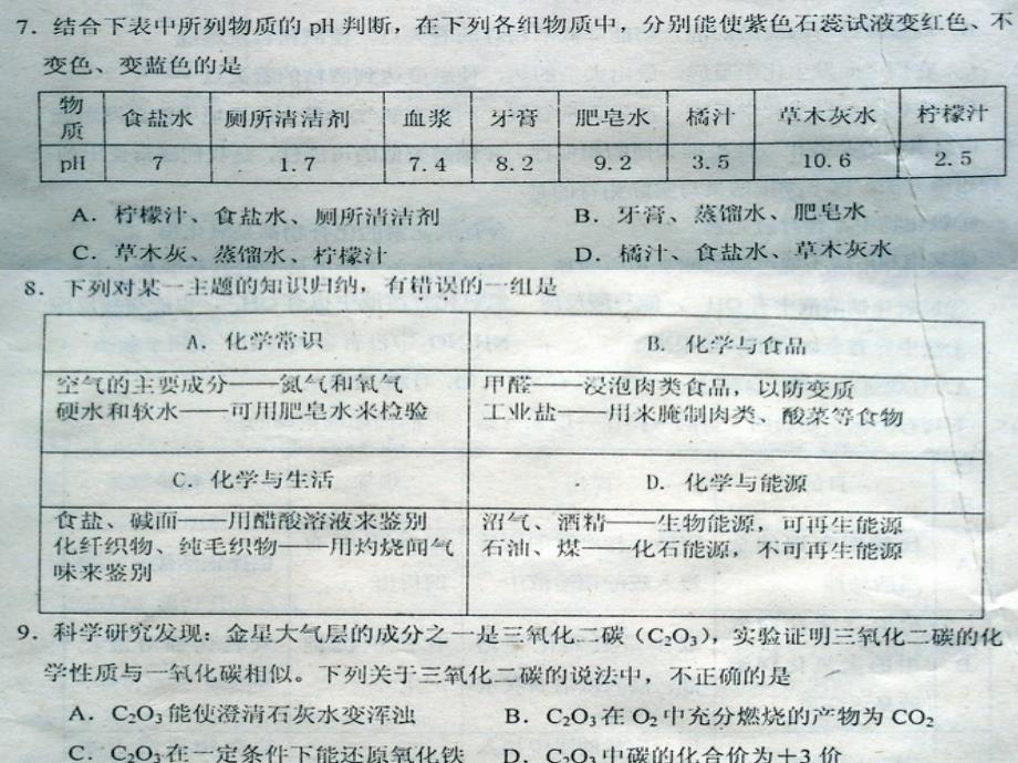 2012年初中化学竞赛(图)_第3页