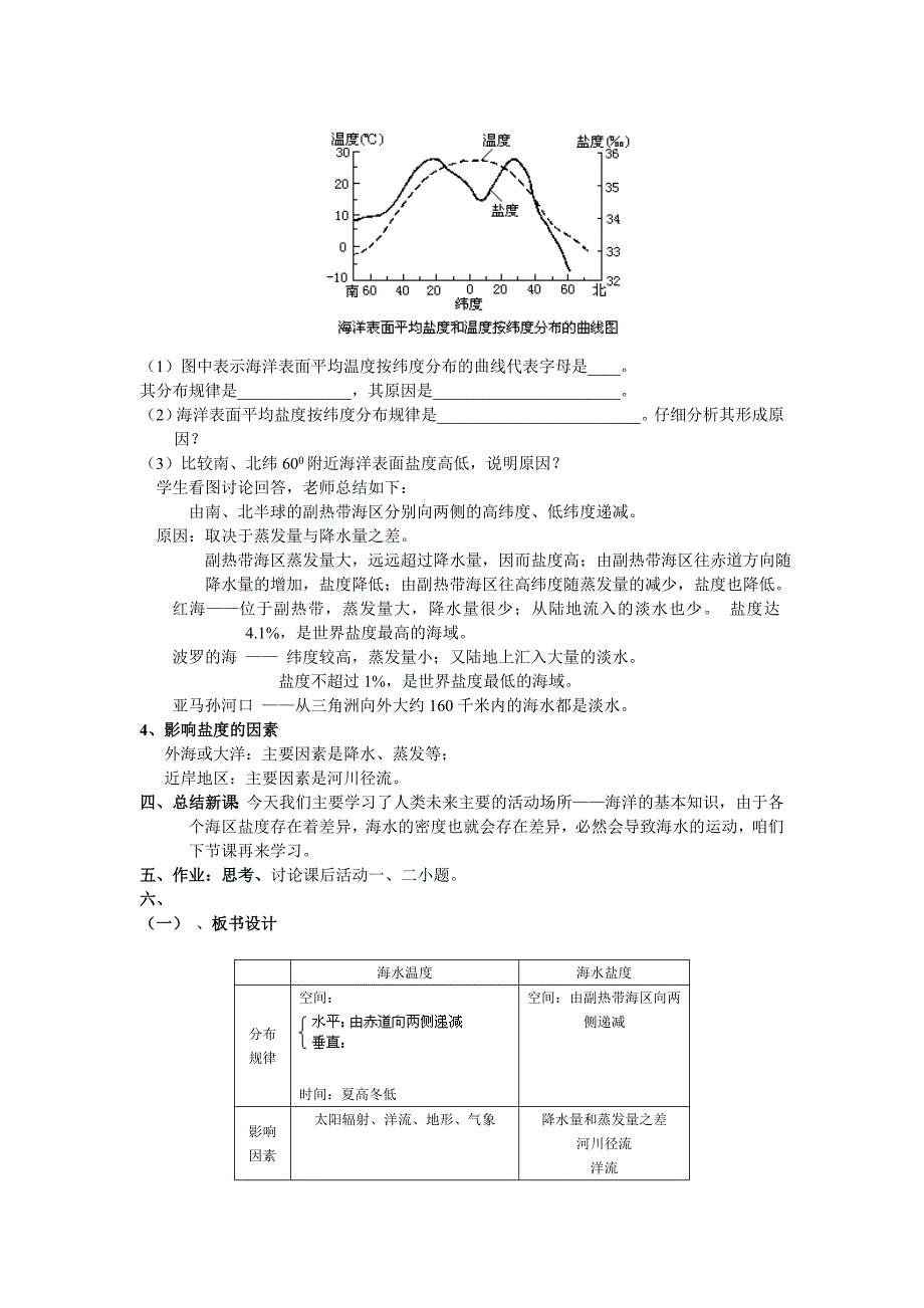 海水的温度和盐度教学设计_第4页