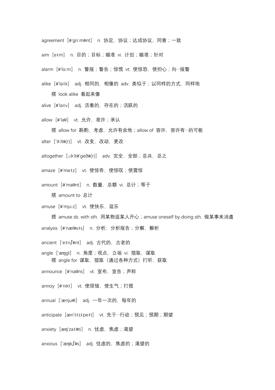 成人本科学士学位英语词汇_第4页