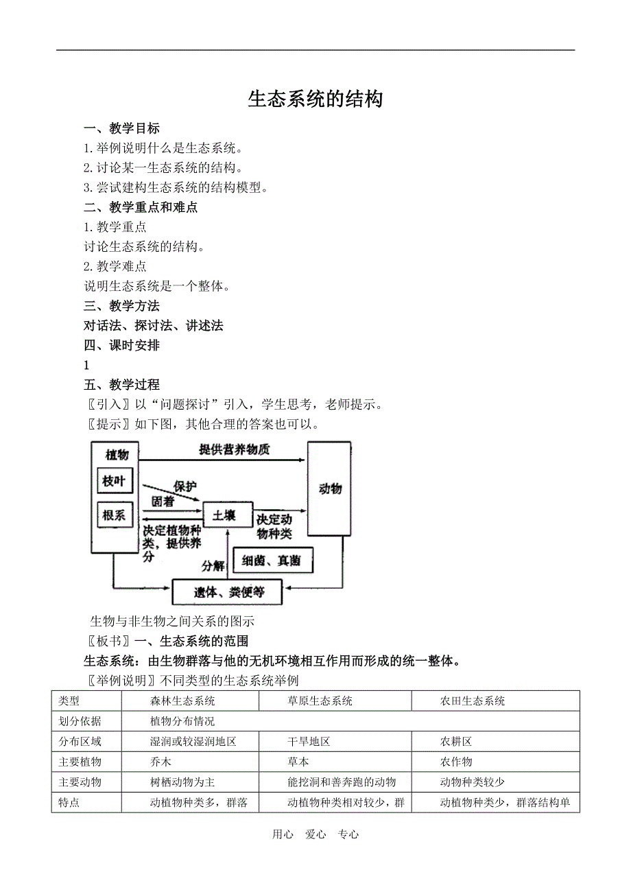 《生态系统的结构》——教学设计_第1页