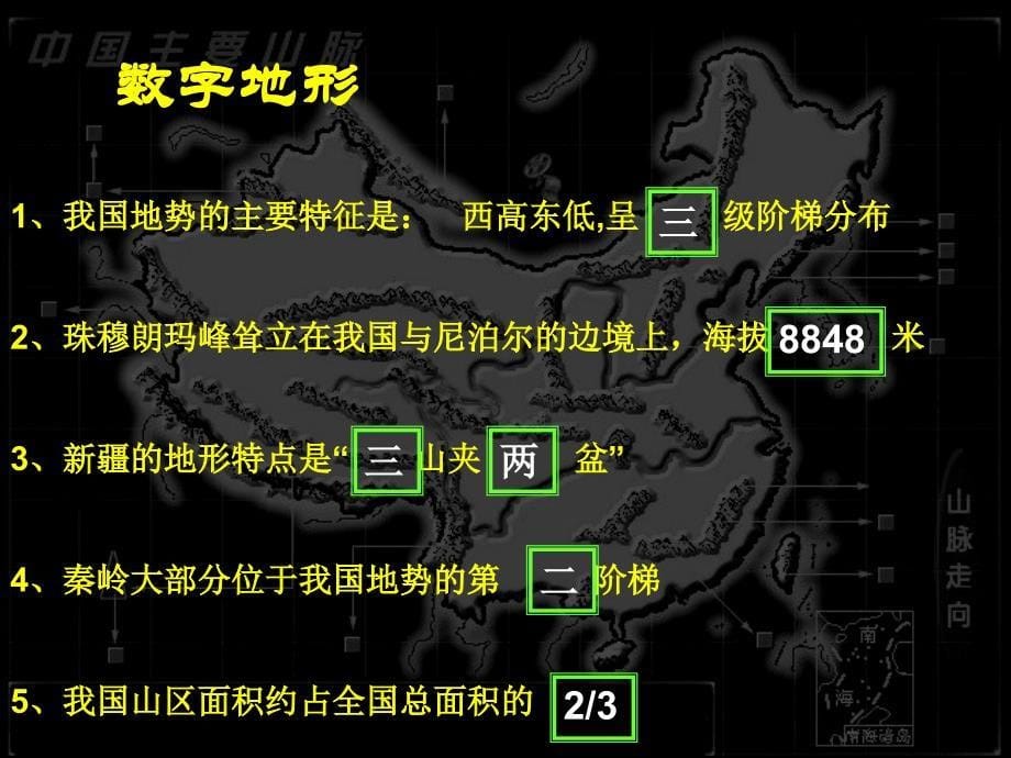 新课标人教版初中地理八年级上册《中国的地形之最》_第5页