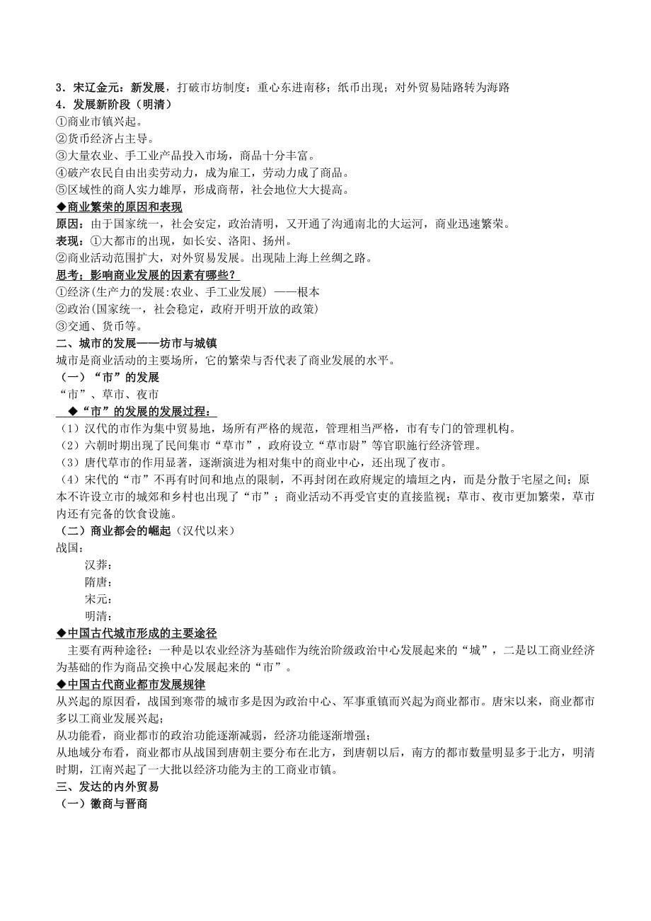 人民版历史必修二全套教学设计_第5页