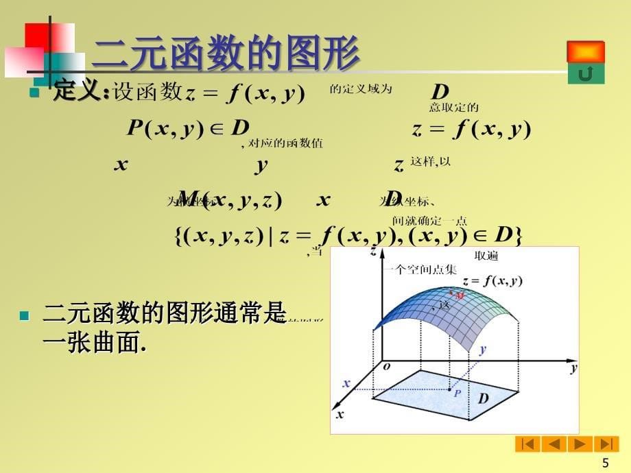 高等数学(微积分)课件--§8.2多元函数的概念_第5页