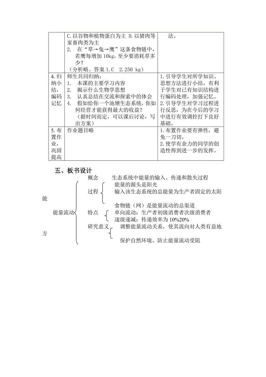 人教版生物必修3“生态系统的能量流动”教学设计_第4页