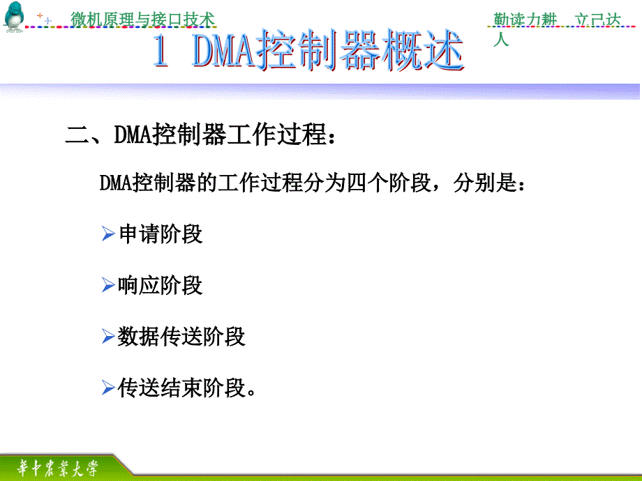 微机原理与接口技术课件：07 dma控制器8237a_第4页