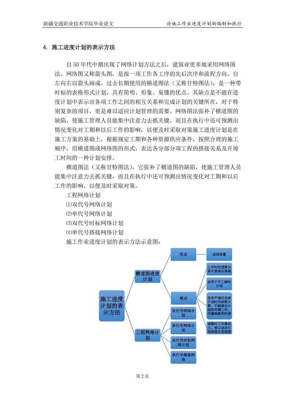 论施工作业进度计划的编制和执行_第5页