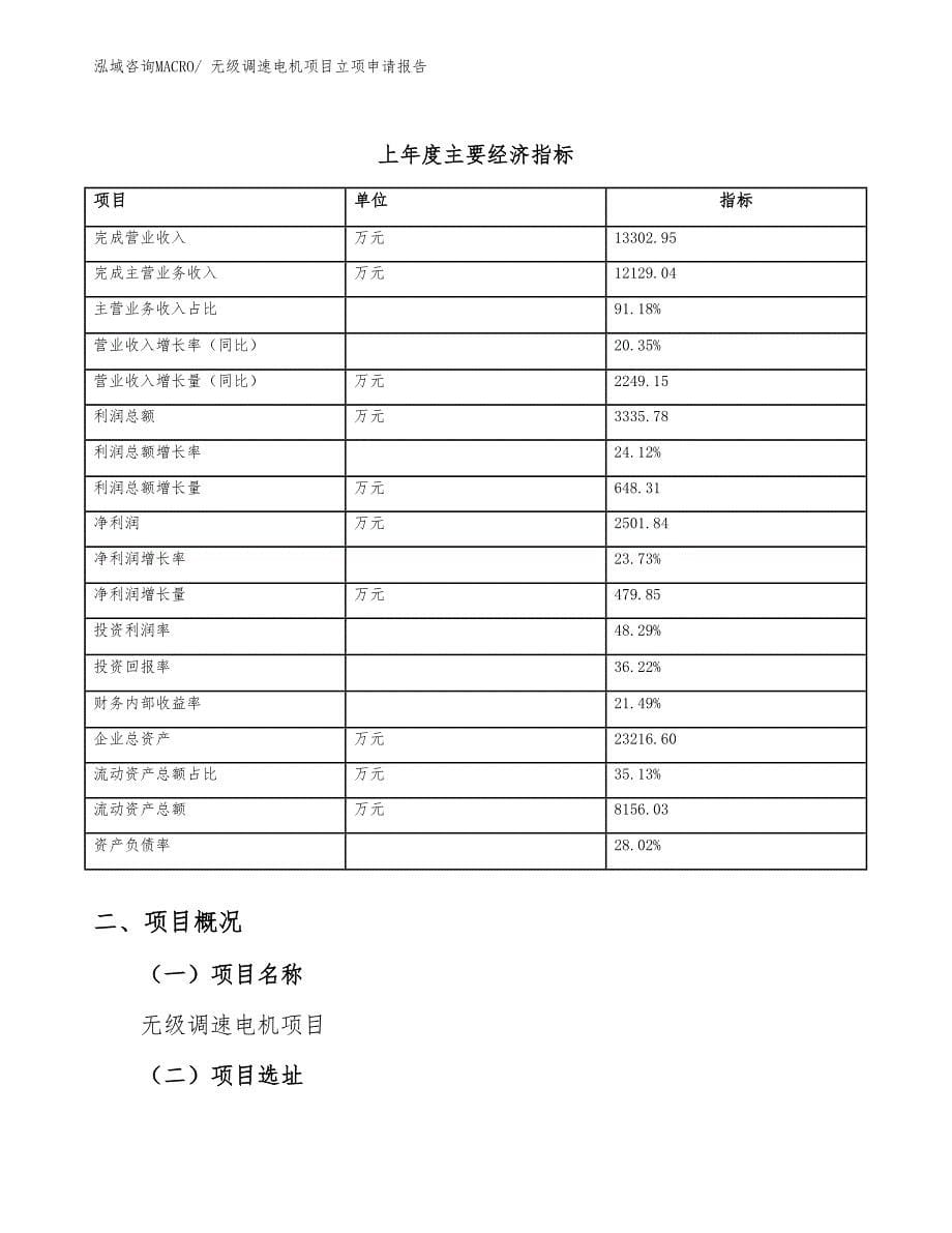 无级调速电机项目立项申请报告_第5页