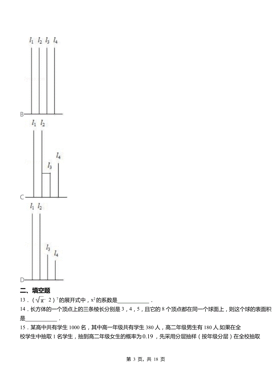 雷州市三中2018-2019学年高二上学期数学期末模拟试卷含解析_第3页