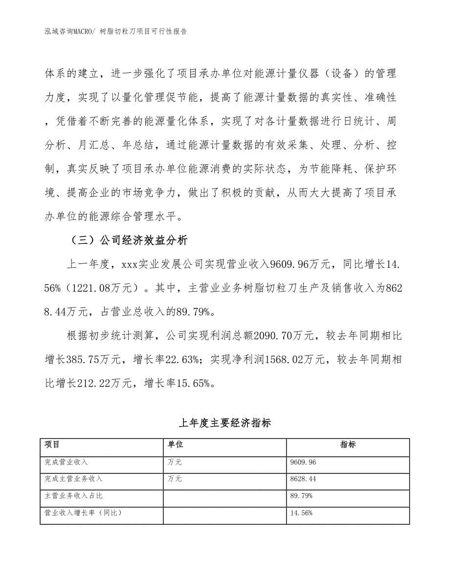 树脂切粒刀项目可行性报告_第5页