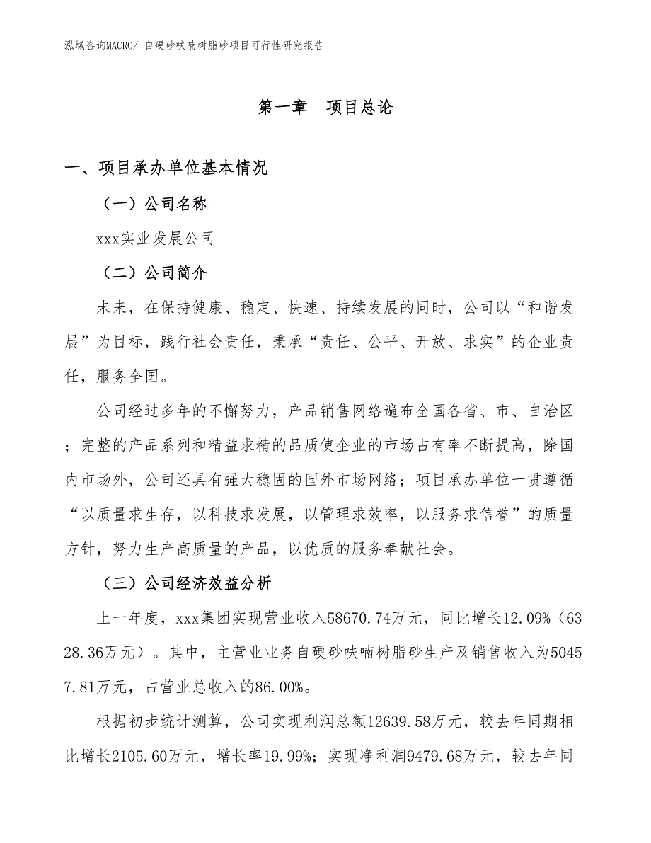 自硬砂呋喃树脂砂项目可行性研究报告_第4页