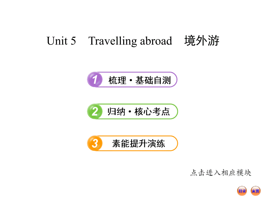 高中英语全程复习方略课件：选修7unit5travellingabroa_第1页