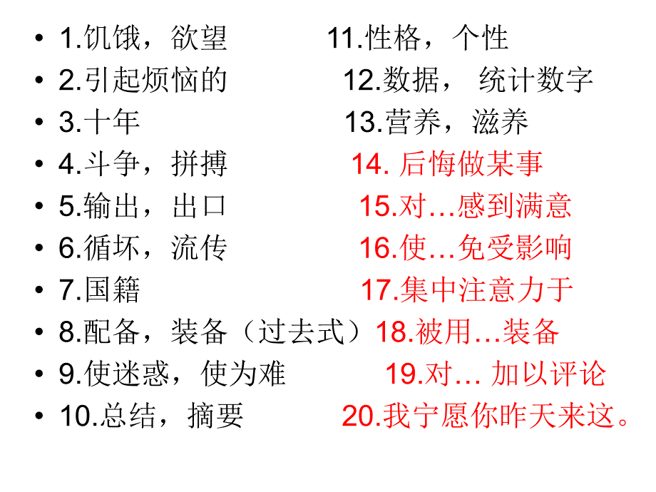 高中英语（m4）教学资料-m4-unit2 单词听写运用_第1页