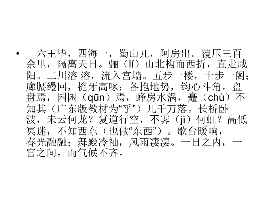 高中语文必修二教学资料-阿房宫赋默写_第2页