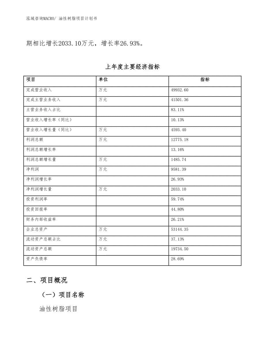 油性树脂项目计划书_第5页