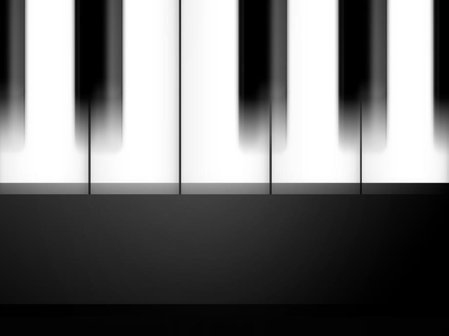 黑白钢琴键ppt商业模板_第1页