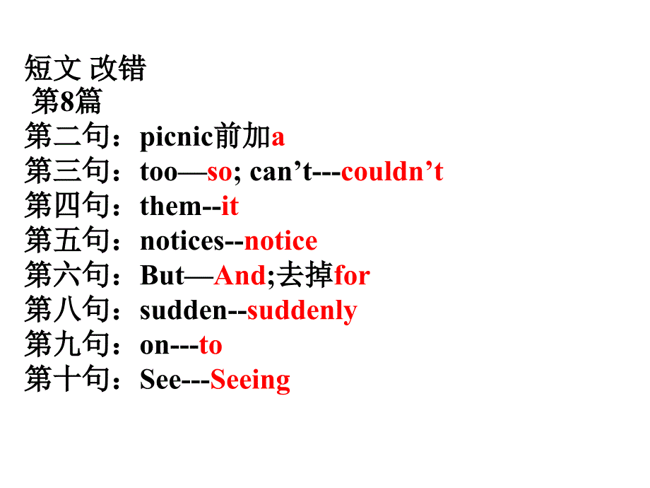 高中英语教学资料（缙云中学）汇编-2014年11月6 1 短文改错_第4页