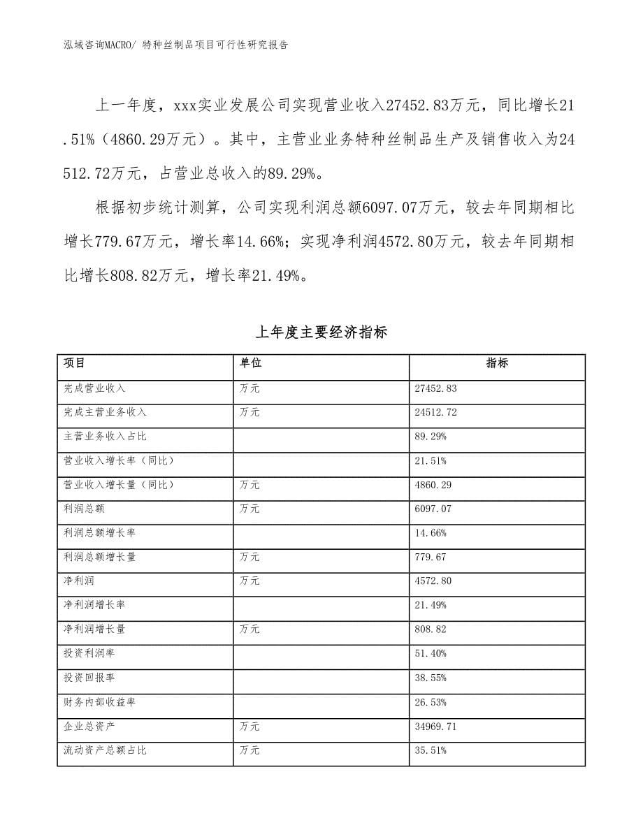 特种丝制品项目可行性研究报告_第5页