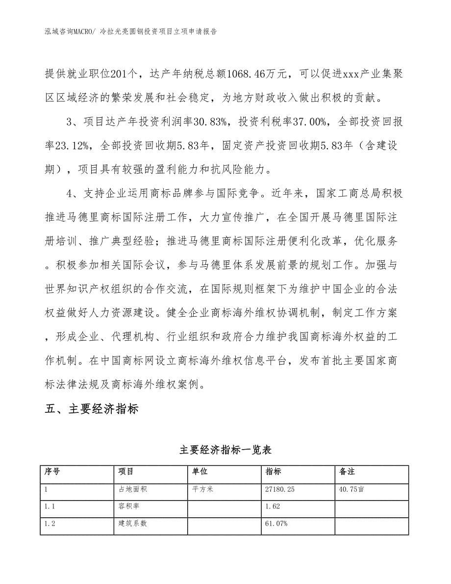 冷拉光亮圆钢投资项目立项申请报告_第5页