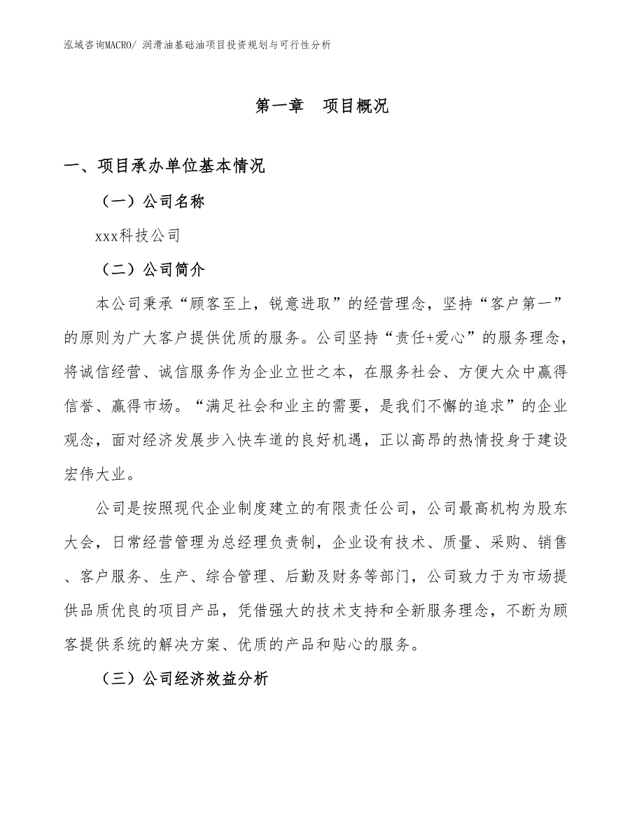 润滑油基础油项目投资规划与可行性分析_第3页