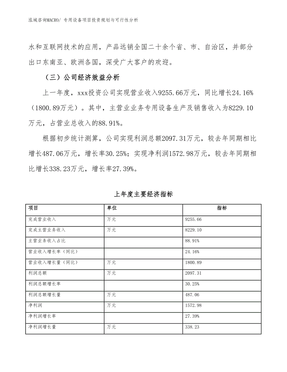 专用设备项目投资规划与可行性分析_第4页