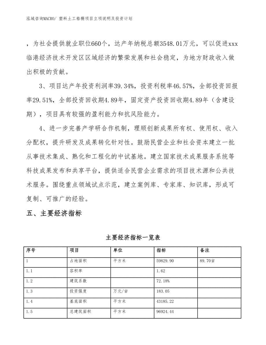 塑料土工格栅项目立项说明及投资计划_第5页