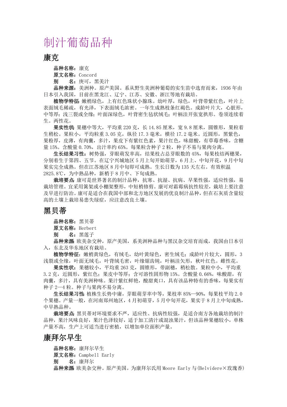 《葡萄品种大全》word版_第1页