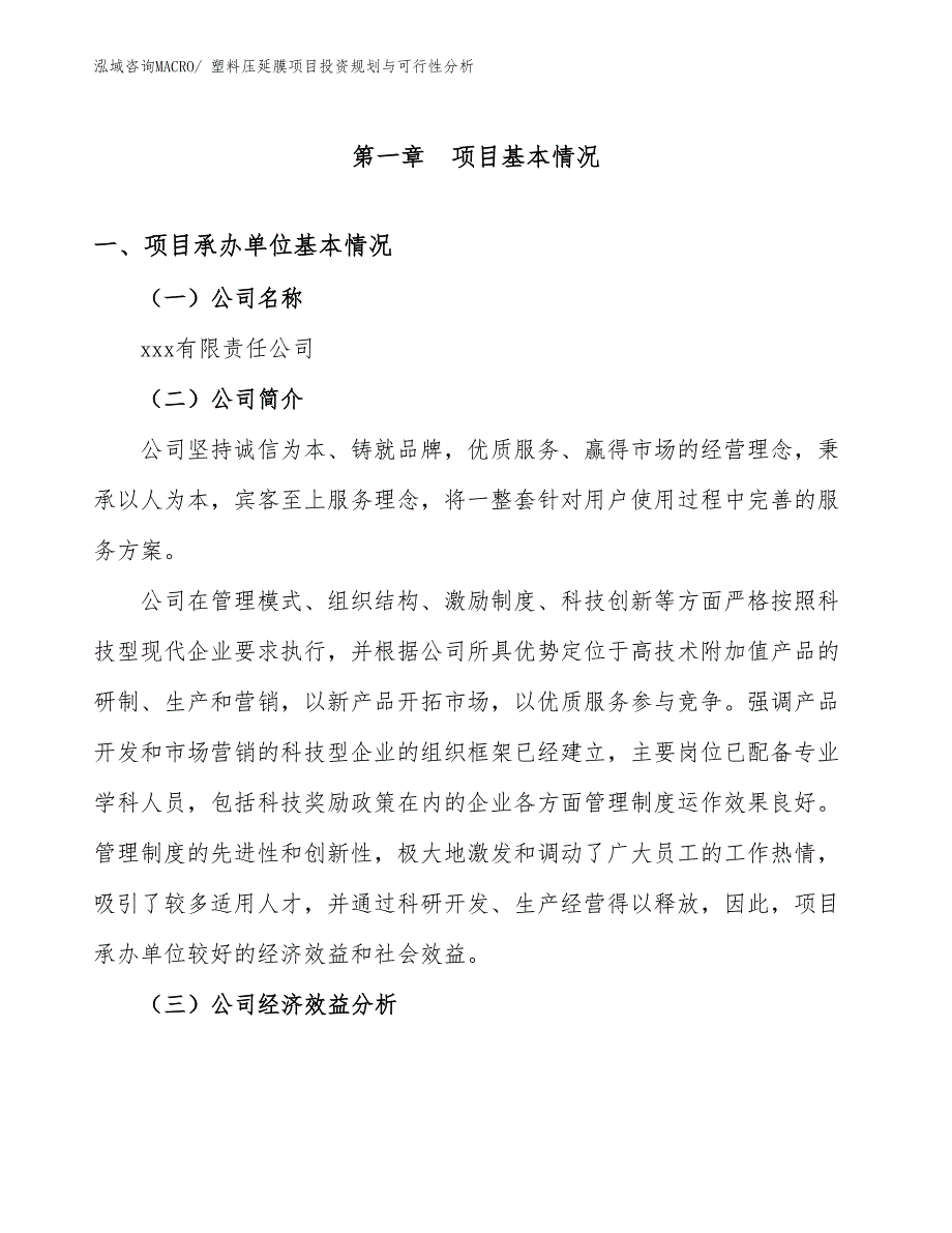 塑料压延膜项目投资规划与可行性分析_第3页