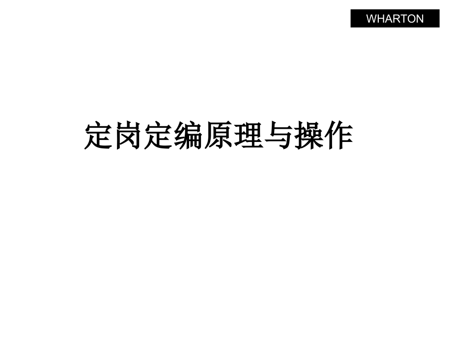 沃顿咨询定岗定编原理与操作_第1页