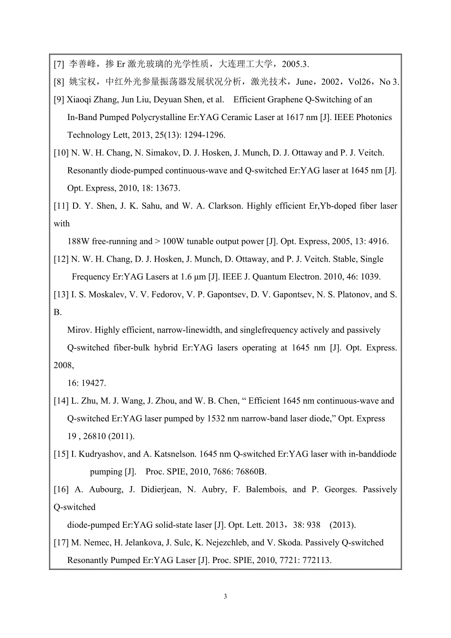 .6μm同带泵浦石墨烯被动调q固体激光器开题报告_第4页