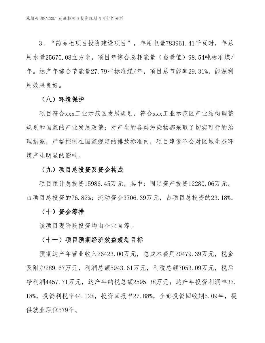 药品柜项目投资规划与可行性分析_第5页