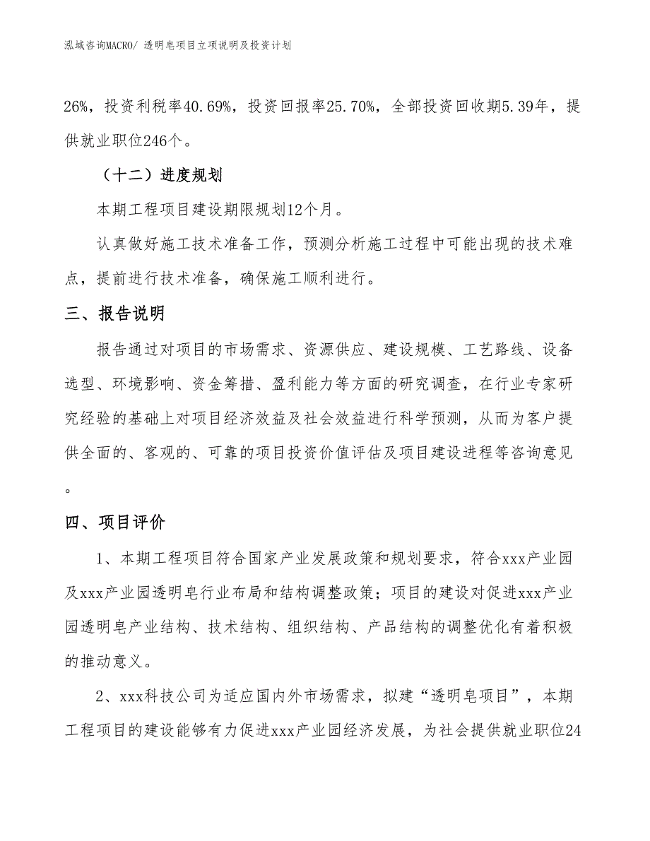 透明皂项目立项说明及投资计划_第4页