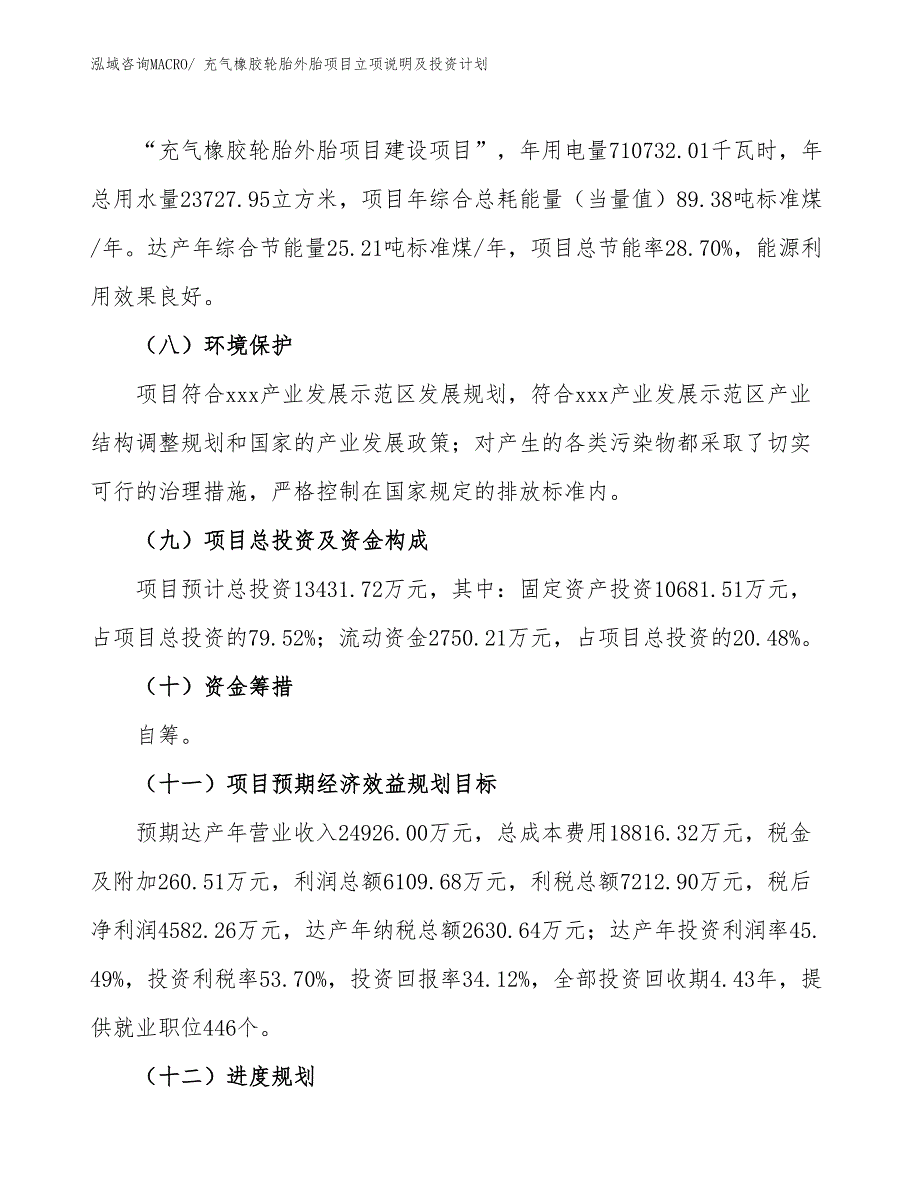 充气橡胶轮胎外胎项目立项说明及投资计划_第3页