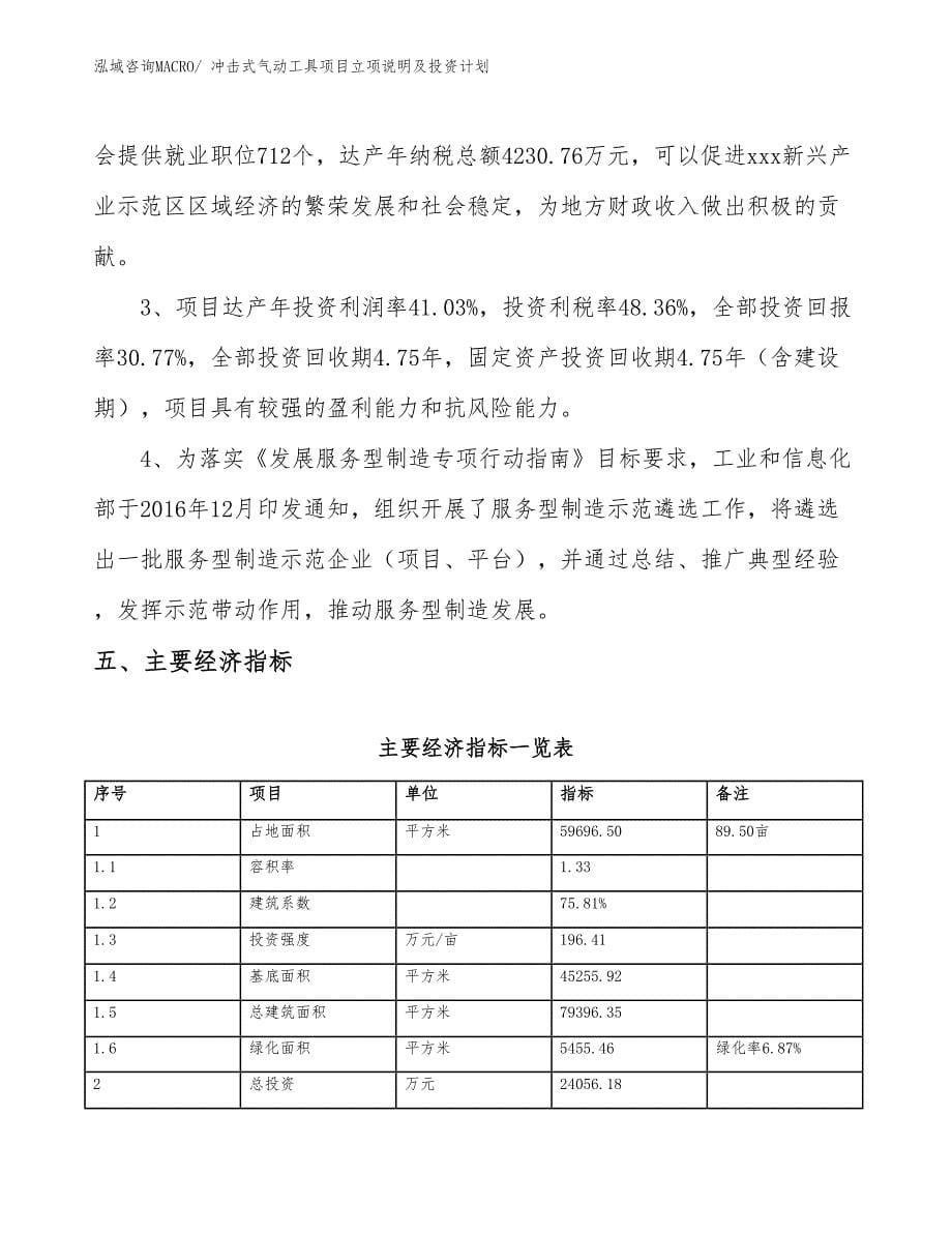 冲击式气动工具项目立项说明及投资计划_第5页