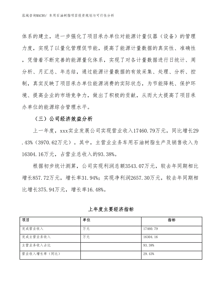 车用石油树脂项目投资规划与可行性分析_第3页