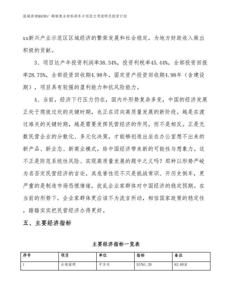 碳碳复合材料刹车片项目立项说明及投资计划_第5页