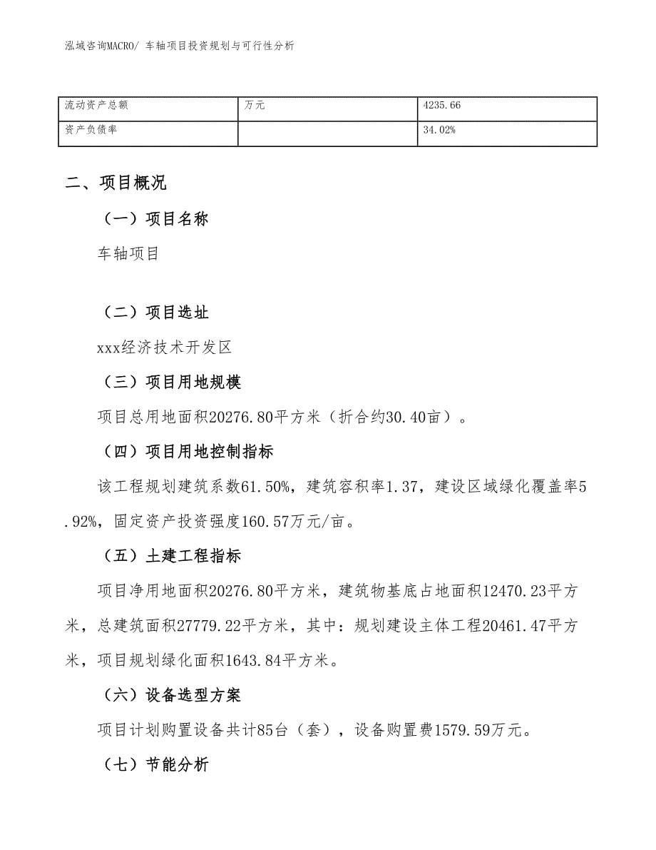 车轴项目投资规划与可行性分析_第5页