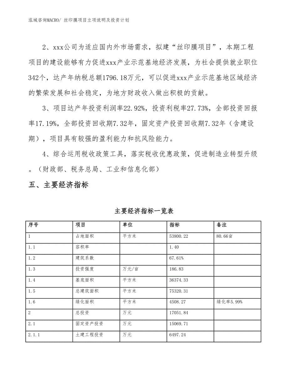 丝印膜项目立项说明及投资计划_第5页