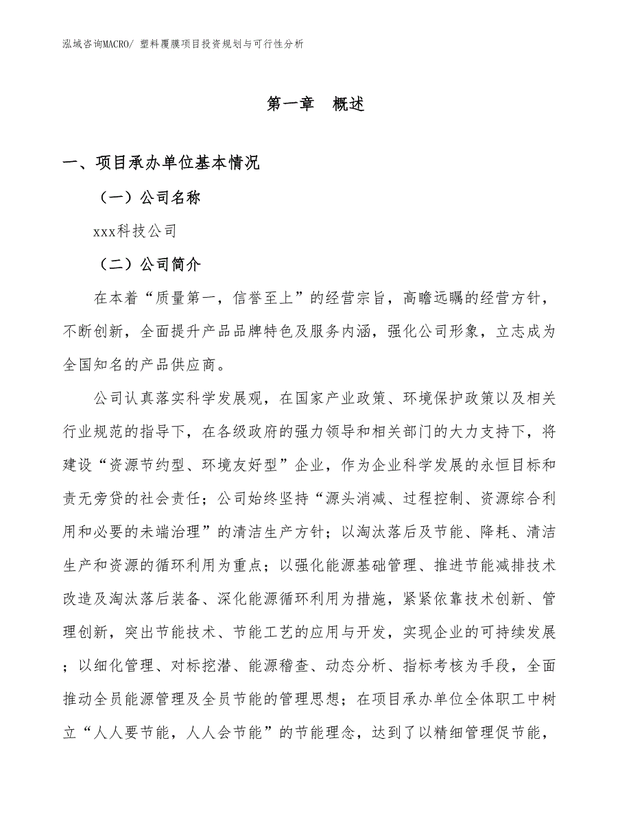 塑料覆膜项目投资规划与可行性分析_第3页