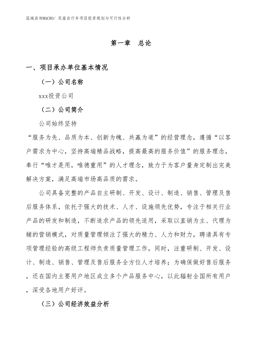 双座自行车项目投资规划与可行性分析 (1)_第2页