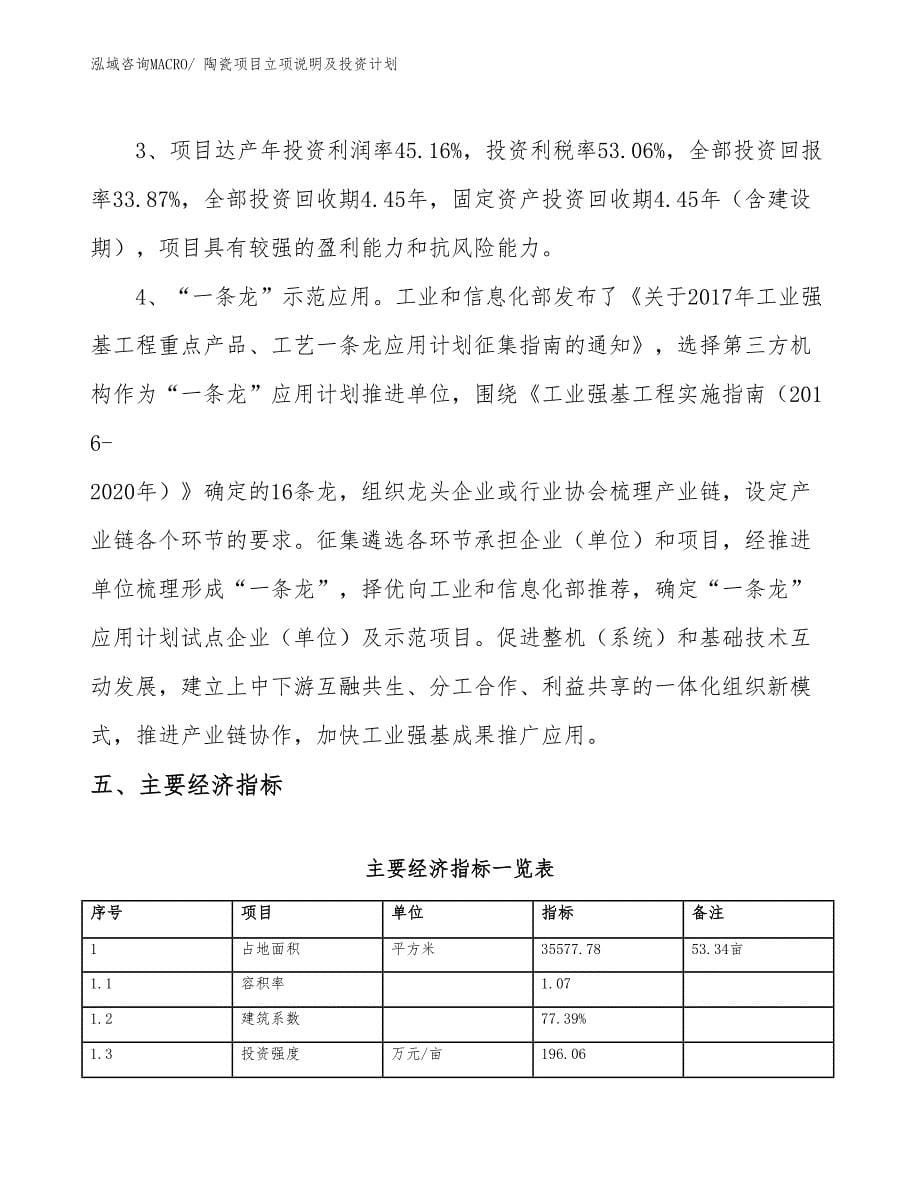 陶瓷项目立项说明及投资计划_第5页