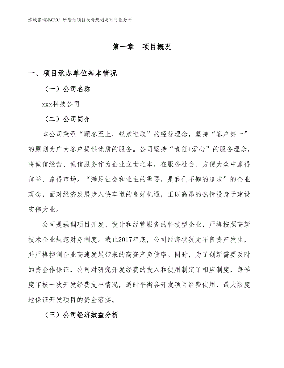 研磨油项目投资规划与可行性分析_第3页