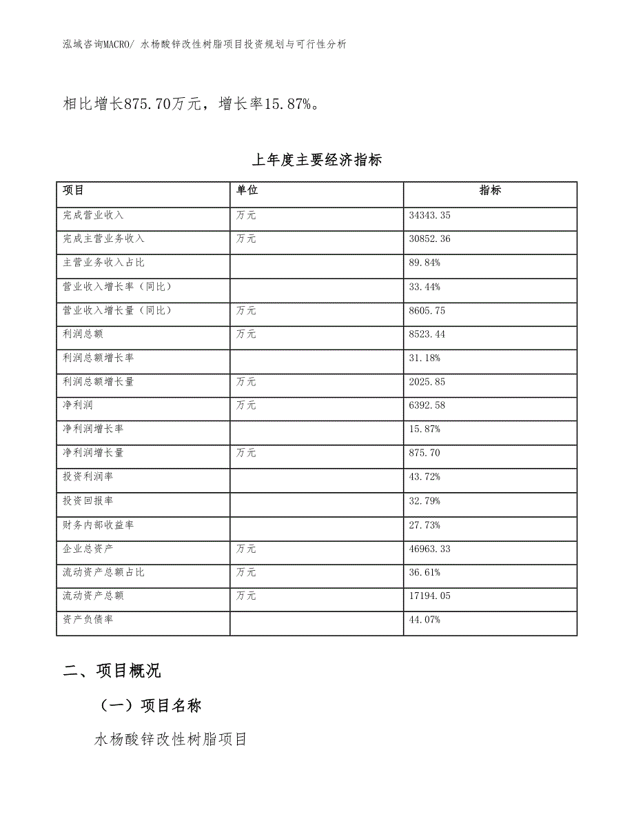 水杨酸锌改性树脂项目投资规划与可行性分析_第4页