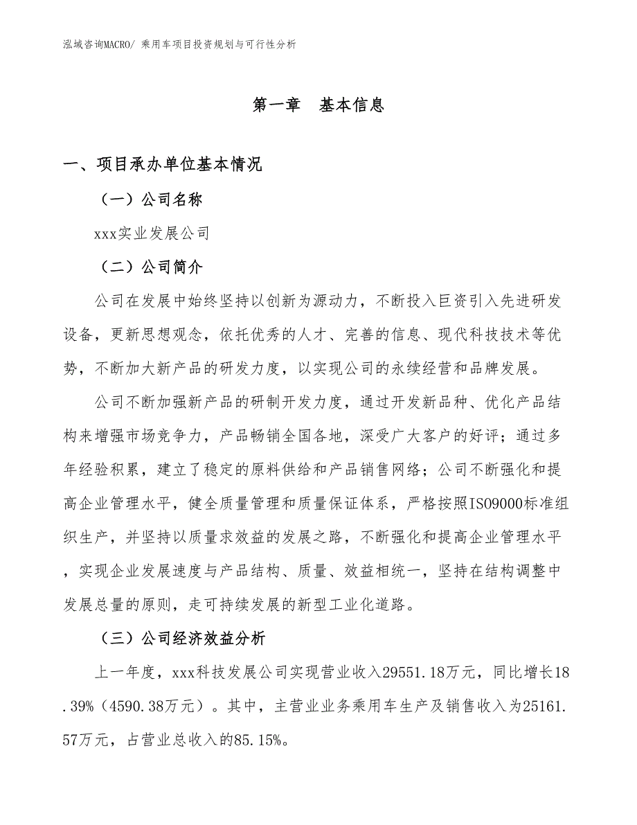 乘用车项目投资规划与可行性分析_第3页