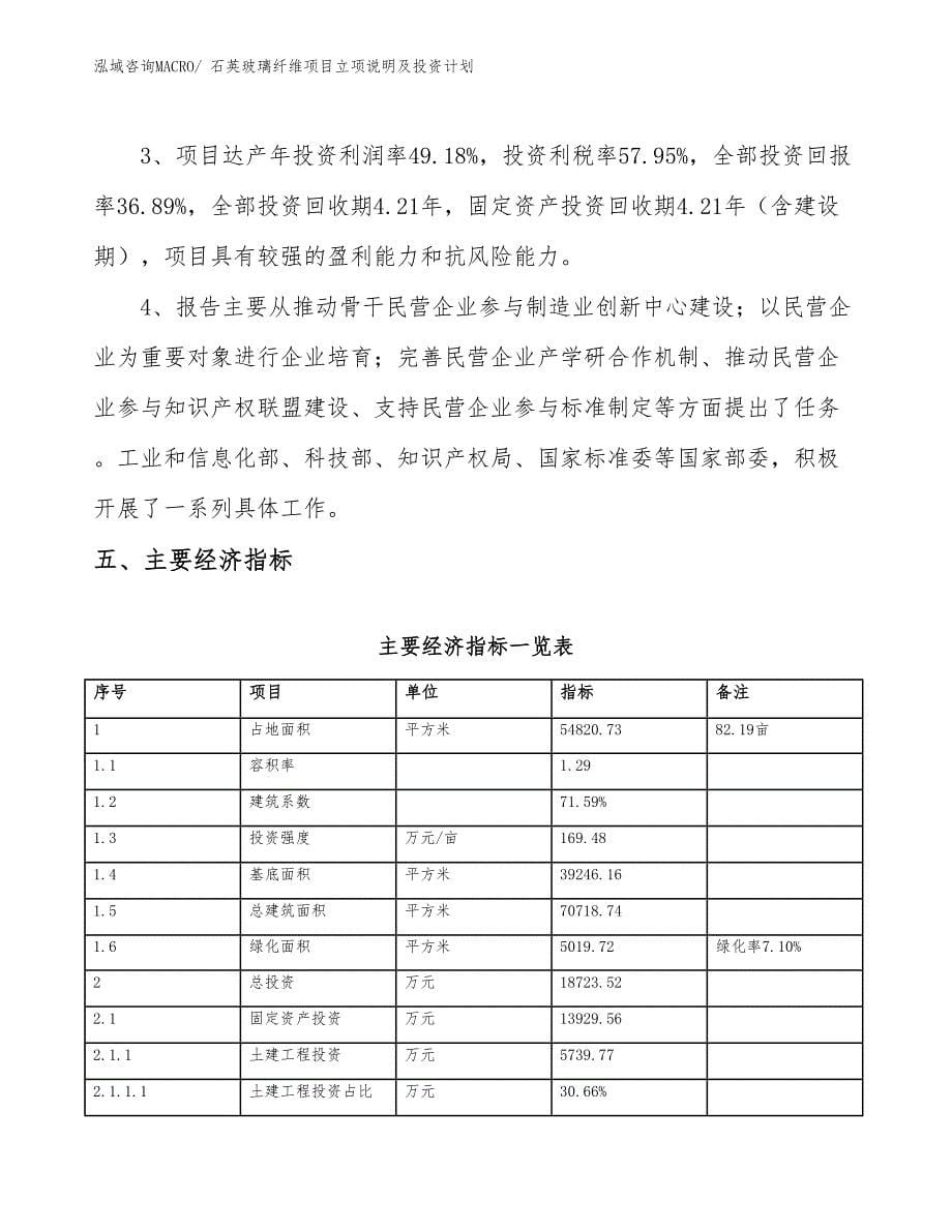 石英玻璃纤维项目立项说明及投资计划_第5页