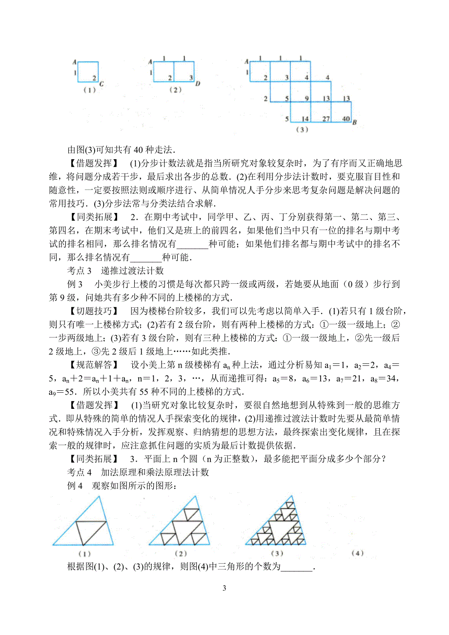 中考数学《计数方法》专题复习考点讲解(含答案)_第3页