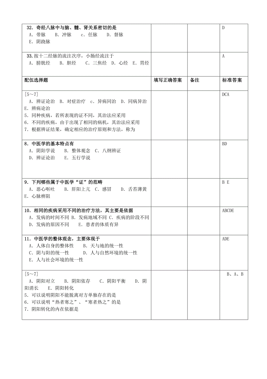 中药综合知识与技能习题_第4页