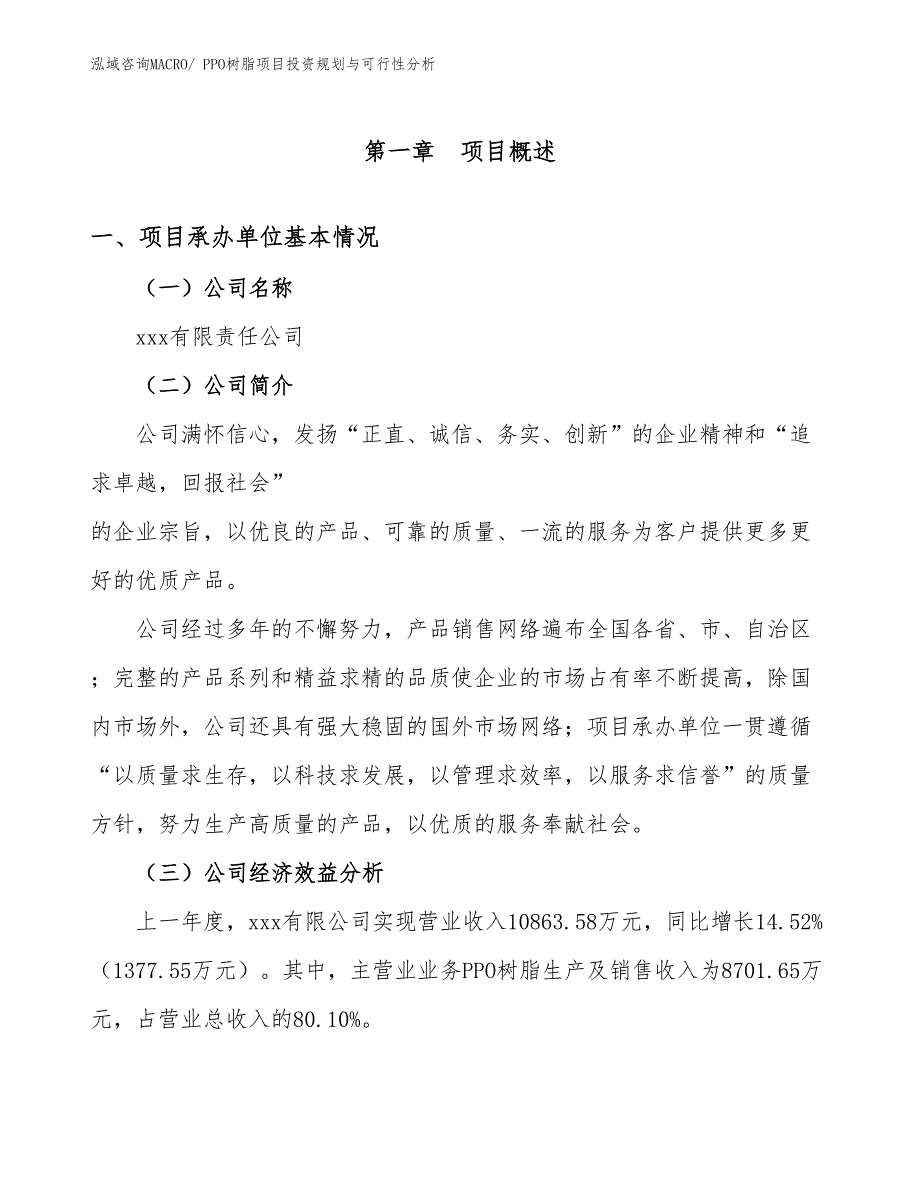 PPO树脂项目投资规划与可行性分析_第3页