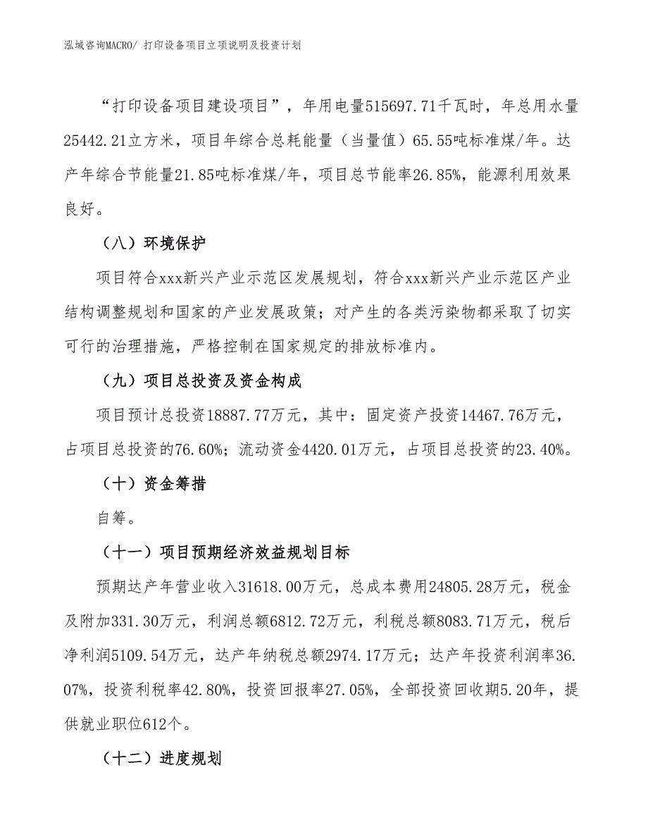 打印设备项目立项说明及投资计划_第3页